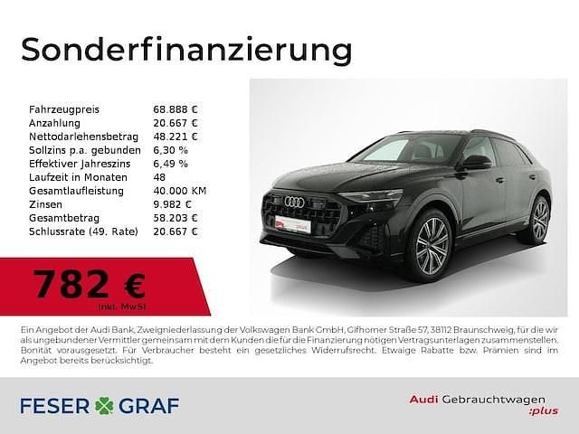 Mythosschwarz metallic Gebraucht 2024 Audi Q8 Ambiente SUV | 68.888 € (Etwas zu teuer) - Bild 1/2