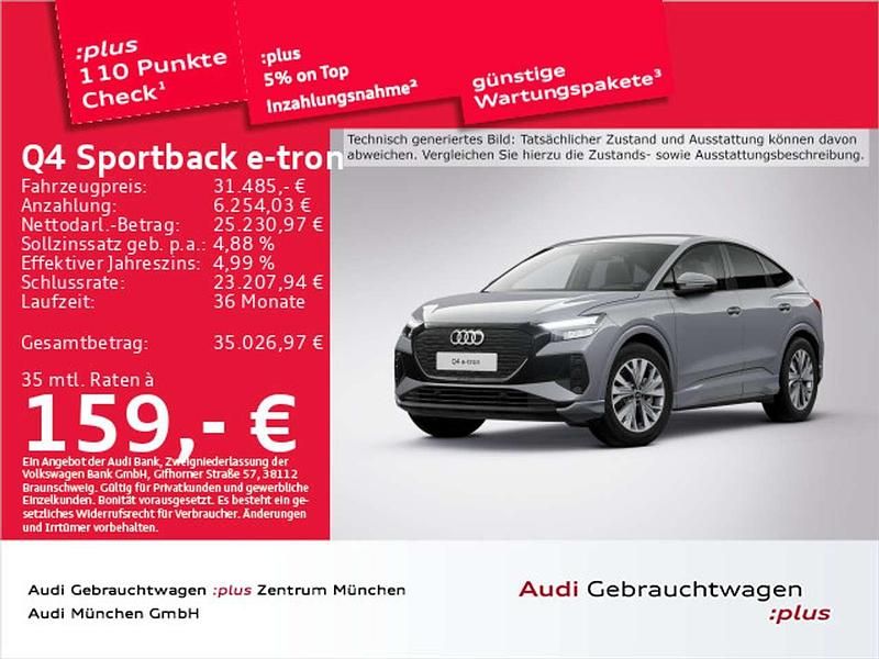 Kieselgrau Gebraucht 2022 Audi Q4 e-tron Advanced SUV | 31.485 € (Fairer Preis) - Bild 1/1