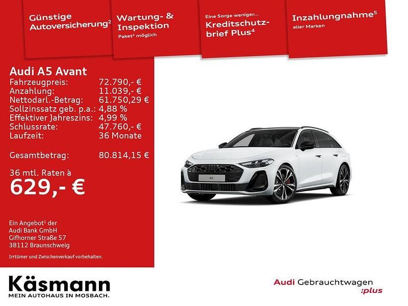 Gletscherweiß metallic Gebraucht 2025 Audi A5 Ambiente Coupé | 72.790 € (Fairer Preis) - Bild 1/4