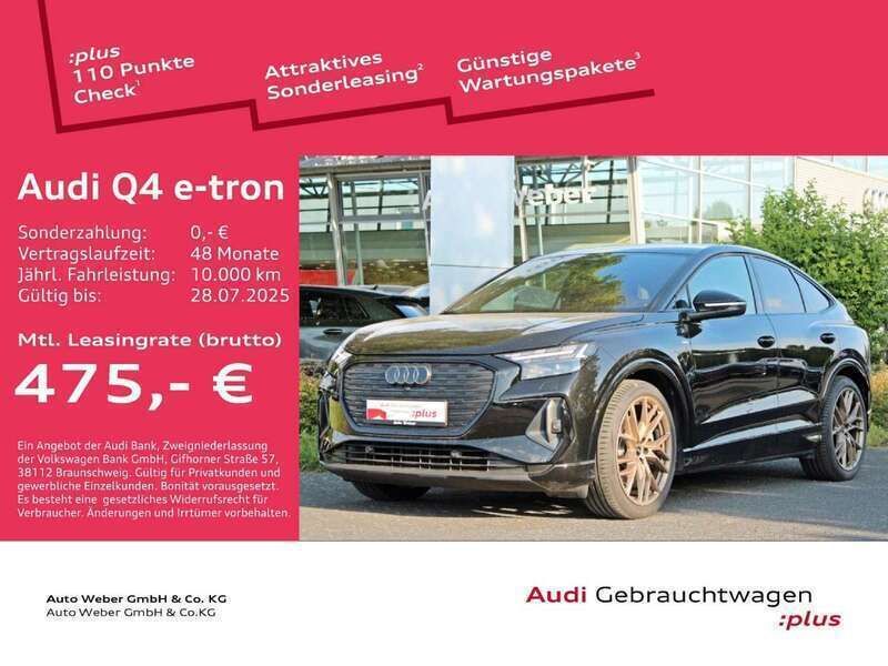 Schwarz Gebraucht 2024 Audi Q4 Sportback e-tron S-Line SUV | 53.880 € - Bild 1/3