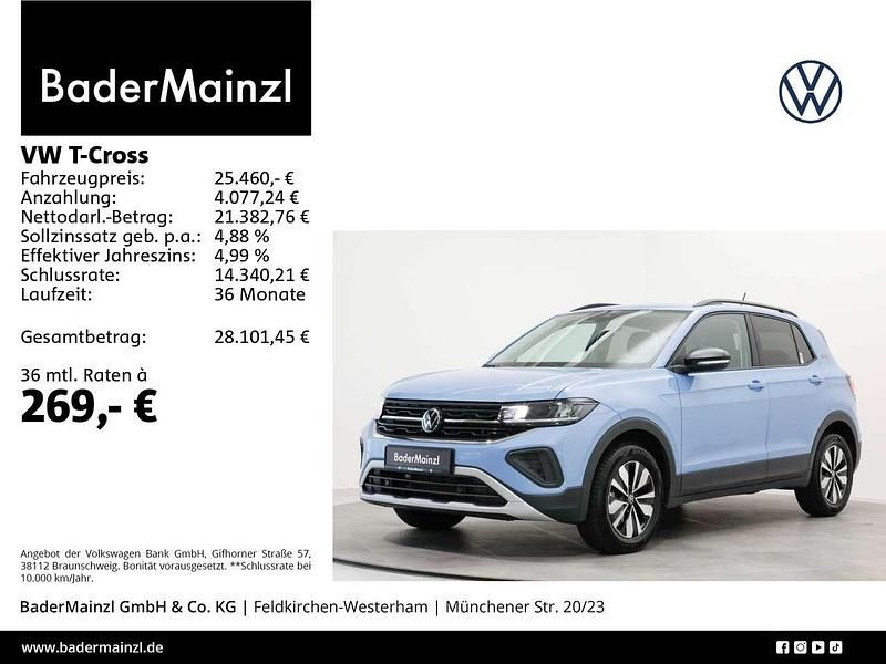 Clear blue metallic Gebraucht 2025 VW T-Cross Goal SUV | 25.460 € (Superpreis) - Bild 1/3