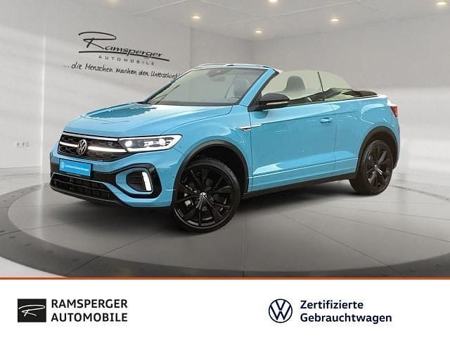 Blau (teal blue/schwarz) Gebraucht 2024 VW T-Roc R-line SUV | 37.990 € (Teuer) - Bild 1/4