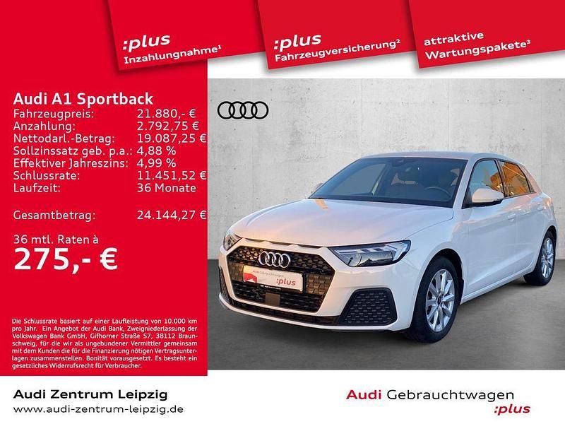 Cortinaweiß Gebraucht 2023 Audi A1 Sportback Sport Kleinwagen | 21.880 € (Guter Preis) - Bild 1/3