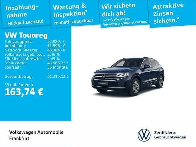 Blau Gebraucht 2025 VW Touareg Elegance SUV | 57.980 € (Superpreis) - Bild 1/4