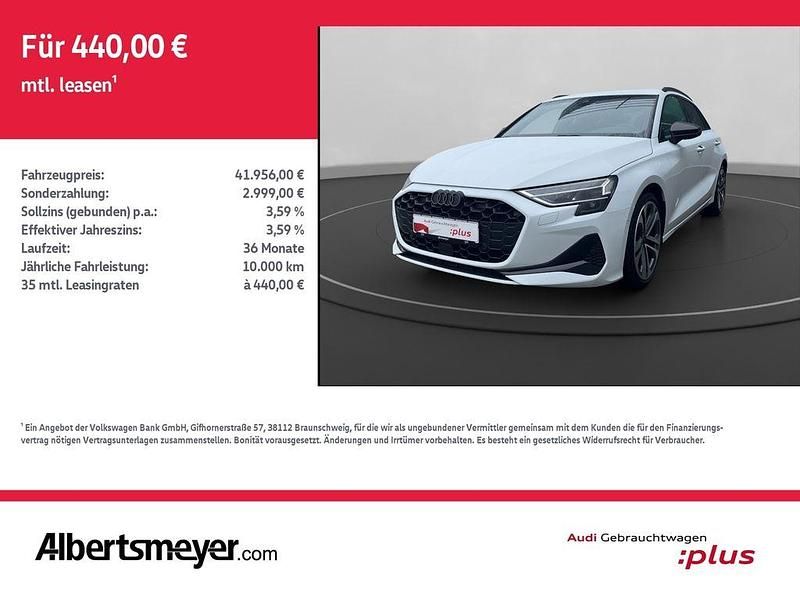 Weiß Gebraucht 2025 Audi A3 Sportback Advanced Kleinwagen | 41.956 € (Teuer) - Bild 1/4