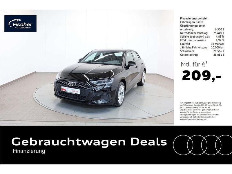 Schwarz Gebraucht 2023 Audi A3 Sportback Advanced Limousine | 31.940 € (Etwas zu teuer) - Bild 1/4