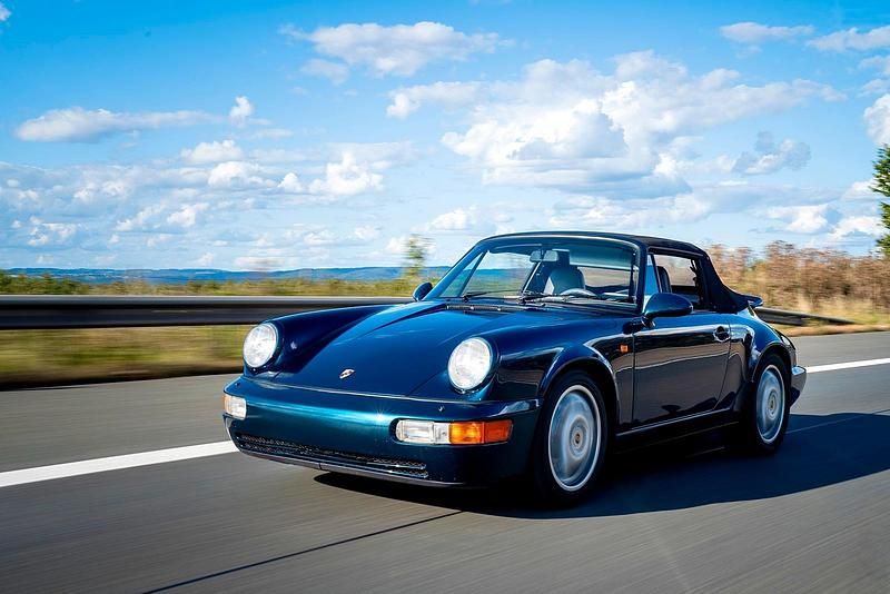 Grün Gebraucht 1991 Porsche 911 Carrera Cabriolet Cabrio | 93.500 € - Bild 1/4