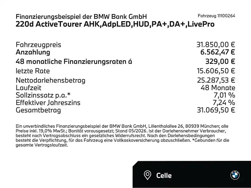 Gebraucht BMW 220 Comfort Edition 163 PS (119 kW) 2025 Phytonicblau (blau) Van / Kleinbus