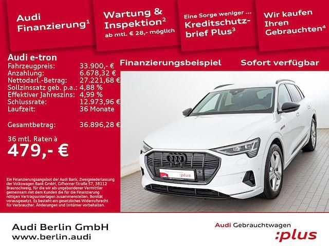 Gletscherweiß metallic Gebraucht 2022 Audi e-tron Advanced Plus SUV | 32.900 € (Fairer Preis) - Bild 1/3
