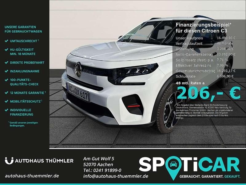 Lack weiss banquise/typ aussen Gebraucht 2025 Citroën C3 PureTech Kleinwagen | 16.490 € (Guter Preis) - Bild 1/4