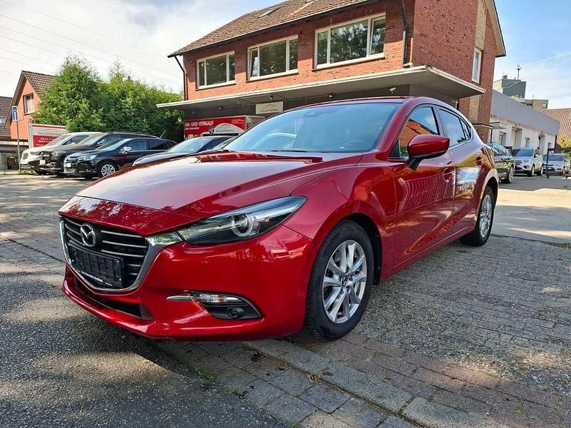 Rot Gebraucht 2018 Mazda 3 Exclusive-Line Limousine | 13.990 € (Fairer Preis) - Bild 1/4