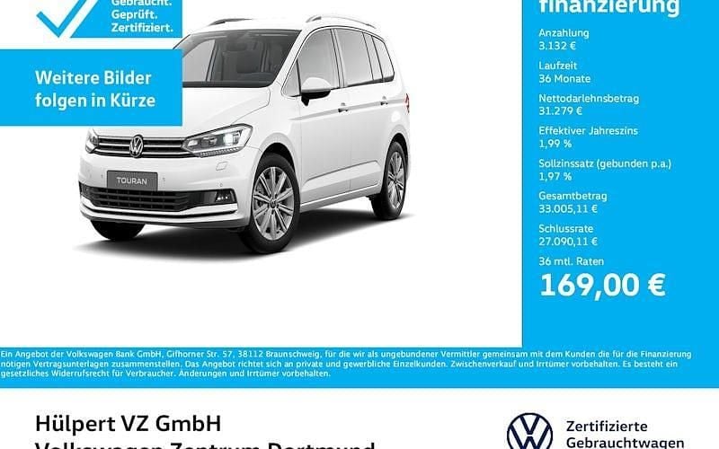 Weiß Gebraucht 2024 VW Touran Highline Van / Kleinbus | 34.411 € (Fairer Preis) - Bild 1/4