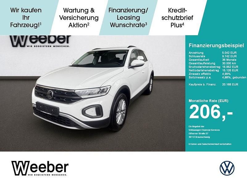 Weiß Gebraucht 2023 VW T-Roc Life SUV | 20.169 € (Guter Preis) - Bild 1/4