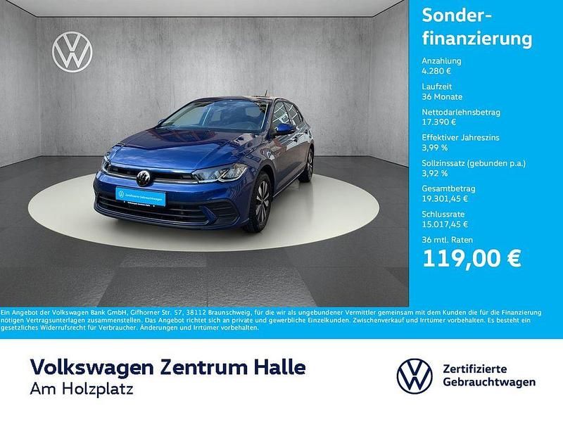 Reef blue metallic Gebraucht 2024 VW Polo Move Limousine | 21.670 € (Fairer Preis) - Bild 1/4