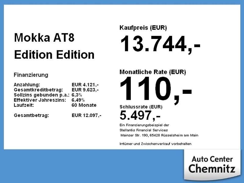 Gebraucht Opel Mokka Edition 131 PS (96 kW) 2022 Jade weiss / black SUV
