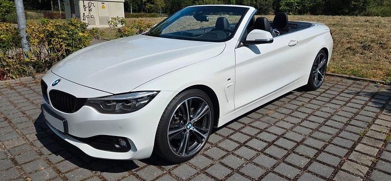 Weiß Gebraucht 2018 BMW 420 Sport Line Cabrio | 20.200 € (Guter Preis) - Bild 1/4