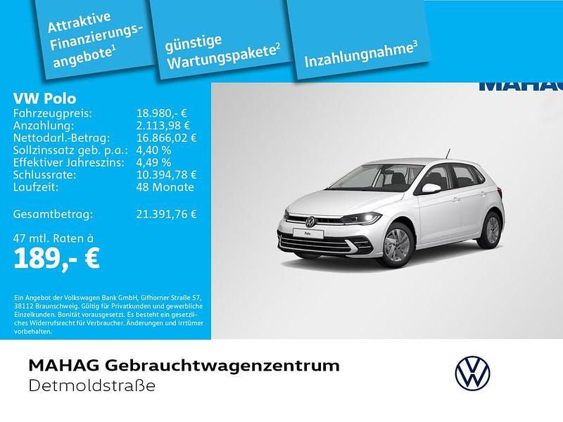 Weiß Gebraucht 2022 VW Polo Style Limousine | 18.980 € (Guter Preis) - Bild 1/2