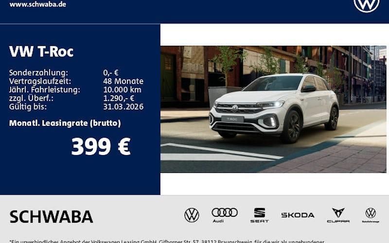 Neu VW T-Roc R-line 150 PS (110 kW) 2025 Weiß SUV