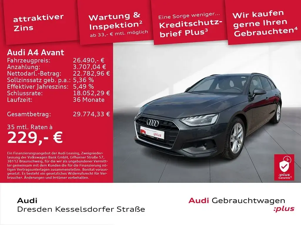 Gebraucht Audi A4 Ambiente 204 PS (150 kW) 2023 Manhattangrau metallic Kombi