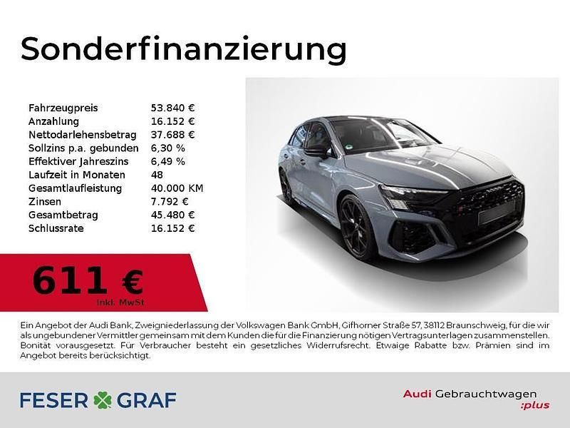 Gebraucht Audi RS3 Ambiente 400 PS (294 kW) 2023 Kemoragrau metallic Limousine