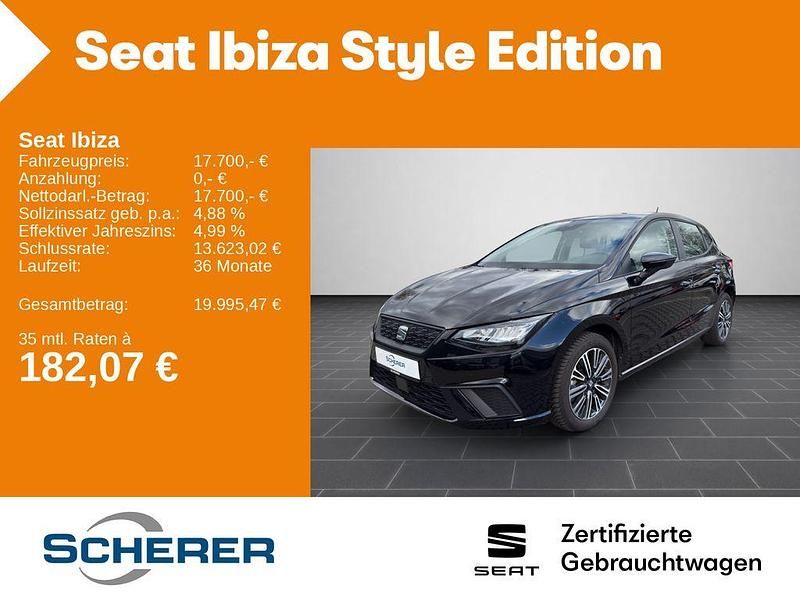 Gebraucht Seat Ibiza Style 116 PS (85 kW) 2024 Midnight schwarz metallic (metallic) Kleinwagen