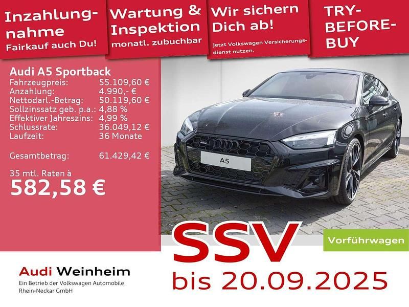 Mythosschwarz metallic Gebraucht 2024 Audi A5 S-Line Coupé | 52.990 € (Fairer Preis) - Bild 1/2