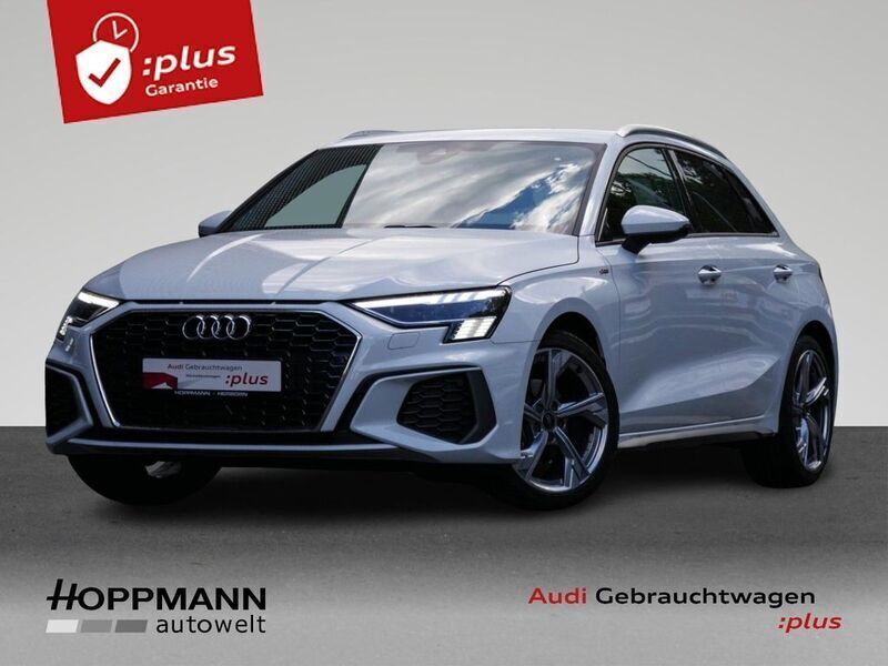 Weiß Gebraucht 2024 Audi A3 Sportback S-Line Limousine | 33.440 € (Superpreis) - Bild 1/4