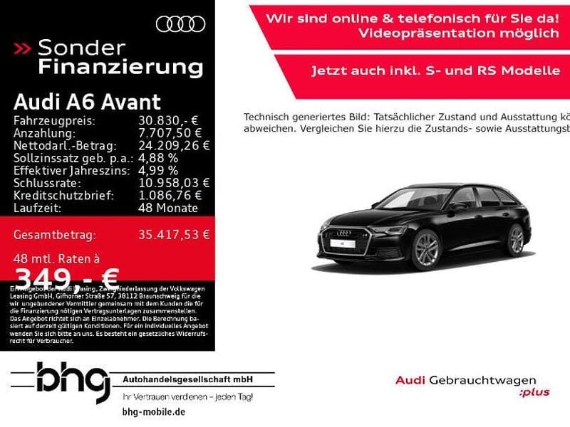 Brillantschwarz Gebraucht 2022 Audi A6 Performance Kombi | 30.830 € (Fairer Preis) - Bild 1/4