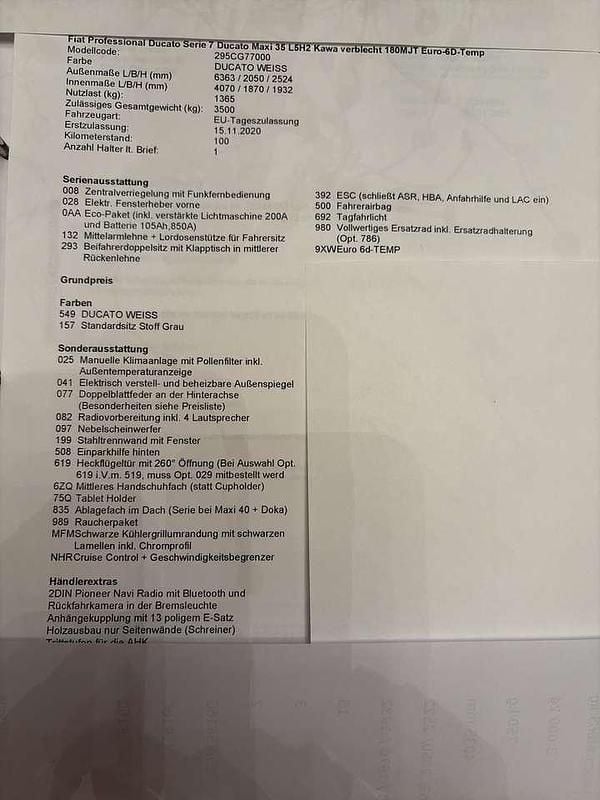 Gebraucht 2020 Fiat Ducato Van | 15.900 € (Superpreis) - Bild 1/4