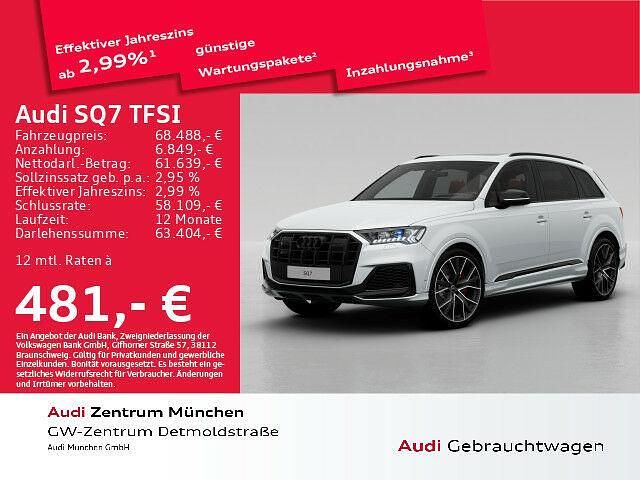 Gebraucht Audi SQ7 Ambiente 507 PS (372 kW) 2021 Gletscherweiß metallic SUV