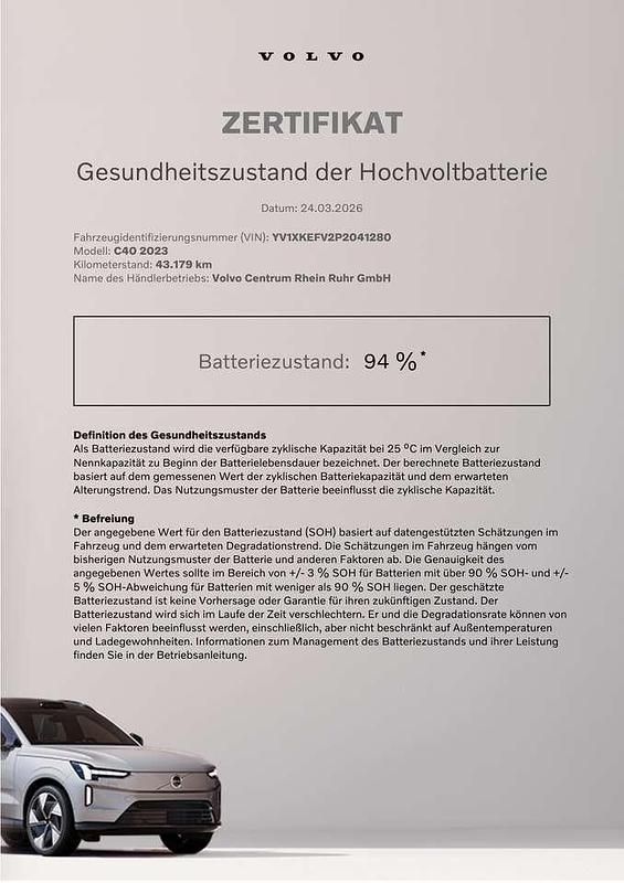 Gebraucht Volvo C40 Core 169 kW (231 PS) 2022 Stone SUV