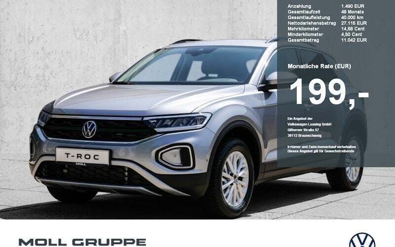 Silber Neu 2025 VW T-Roc Life SUV | 37.999 € (Fairer Preis) - Bild 1/4