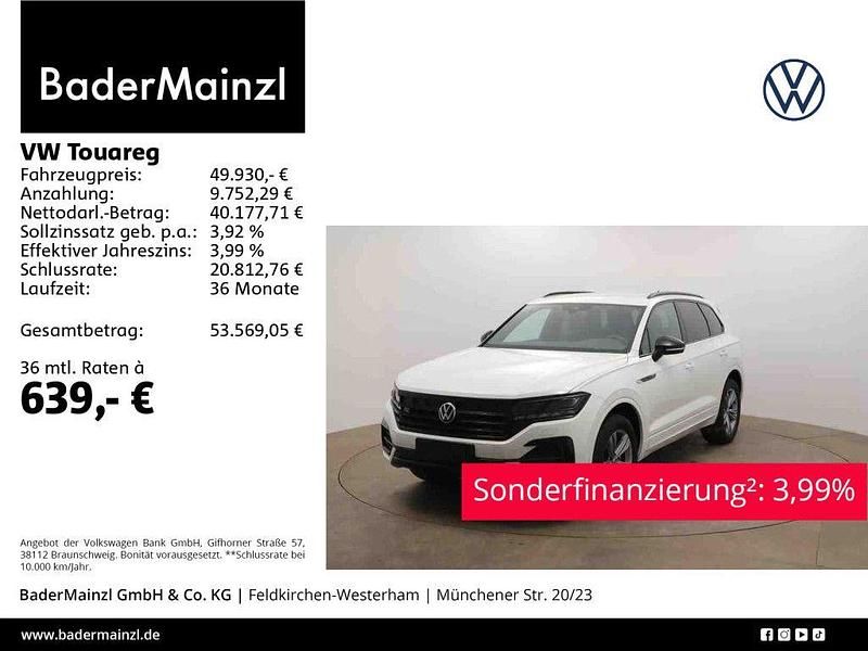 Pure white Gebraucht 2021 VW Touareg R-line SUV | 49.930 € (Guter Preis) - Bild 1/3