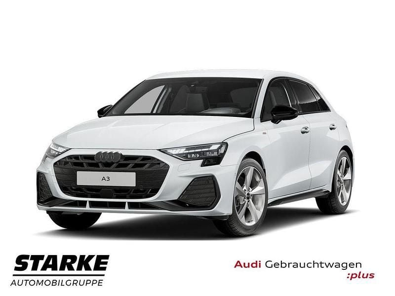 Weiß (gletscherweiß metallic) Gebraucht 2025 Audi A3 Sportback S-Line Kleinwagen | 35.830 € (Guter Preis) - Bild 1/3