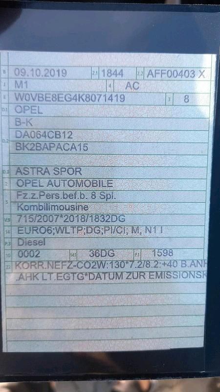 Grau Gebraucht 2019 Opel Astra Kombi | 8.950 € (Superpreis) - Bild 1/4