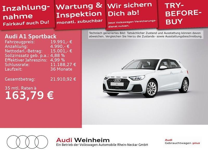 Weiß Gebraucht 2022 Audi A1 Sportback Advanced Kleinwagen | 19.991 € (Fairer Preis) - Bild 1/3