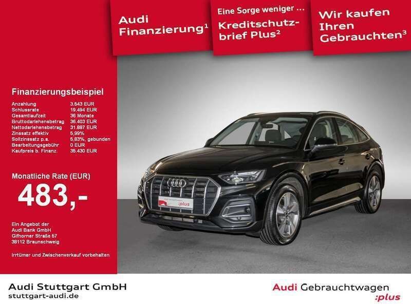 Mythosschwarz metallic Gebraucht 2021 Audi Q5 Sportback Advanced Plus SUV | 35.430 € (Guter Preis) - Bild 1/2