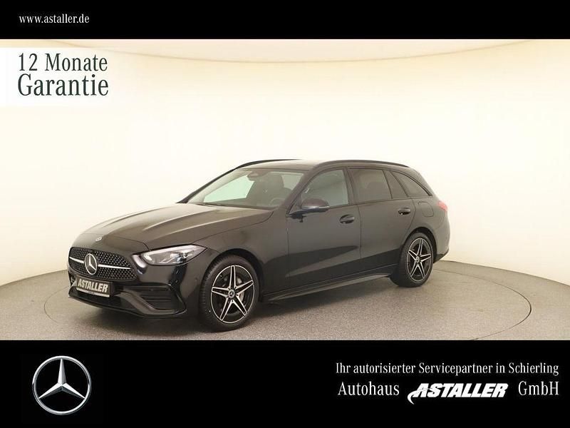 Metalliclack obsidianschwarz (metallic) Gebraucht 2023 Mercedes C300e AMG Kombi | 37.499 € (Guter Preis) - Bild 1/4