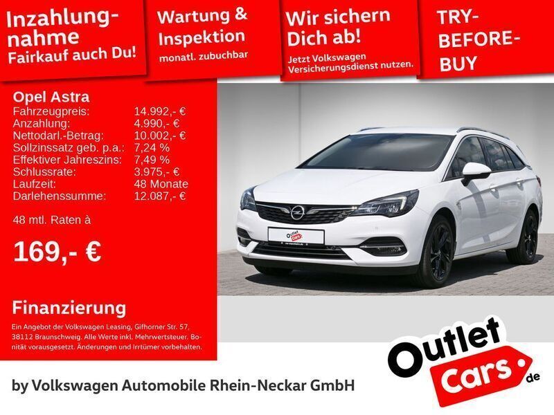 Weiß Gebraucht 2021 Opel Astra Elegance Kombi | 15.991 € (Fairer Preis) - Bild 1/2