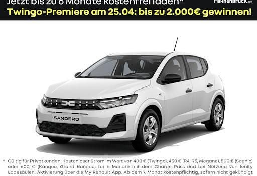 Neu Dacia Sandero Essentiel 101 PS (74 kW) 2026 Weiß Limousine