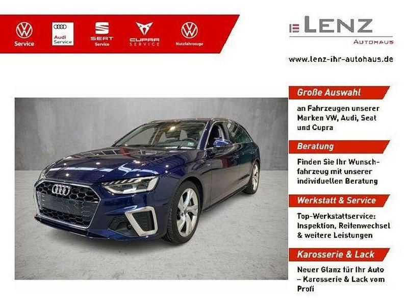 Navarrablau (metallic) Gebraucht 2023 Audi A4 S-Line Kombi | 29.490 € (Guter Preis) - Bild 1/4