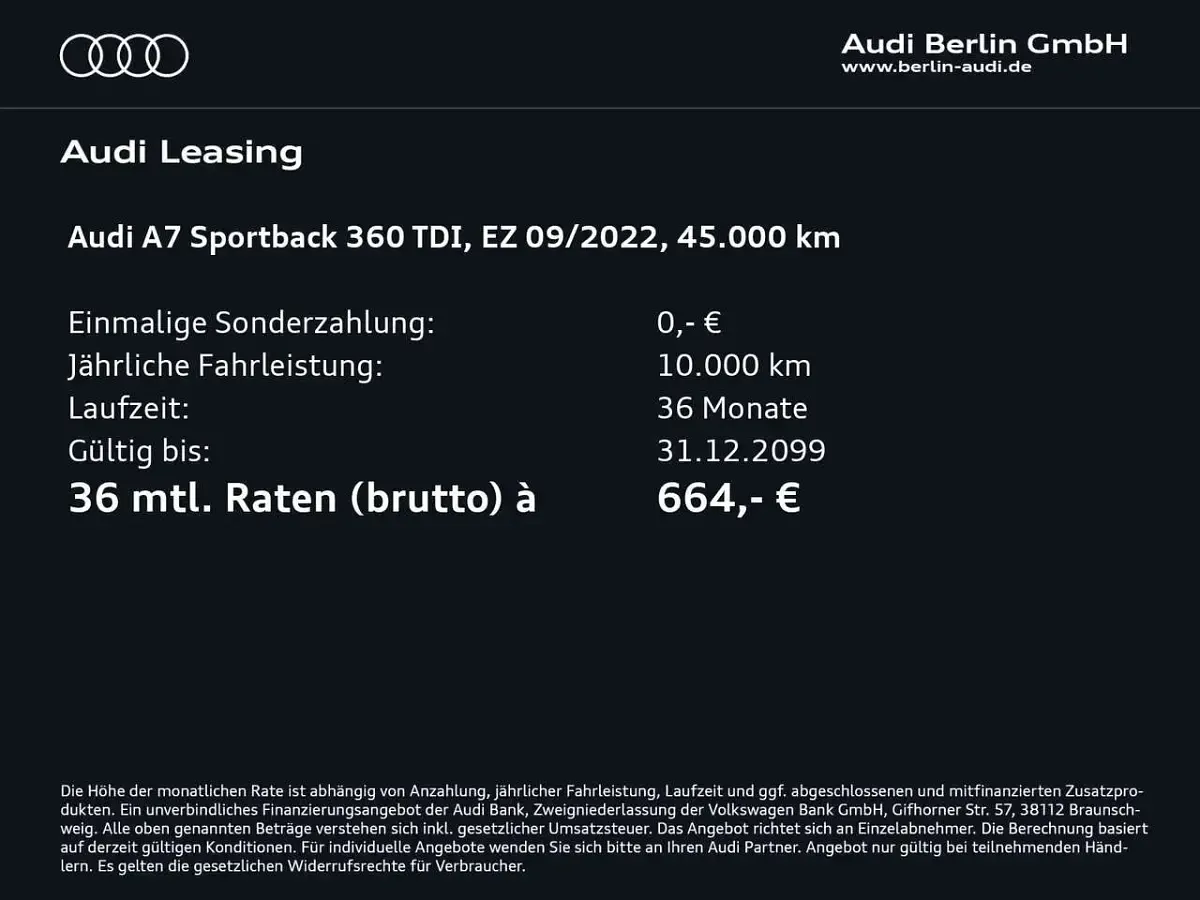 Gebraucht Audi A7 204 PS (150 kW) 2022 Daytonagrau perleffekt Limousine