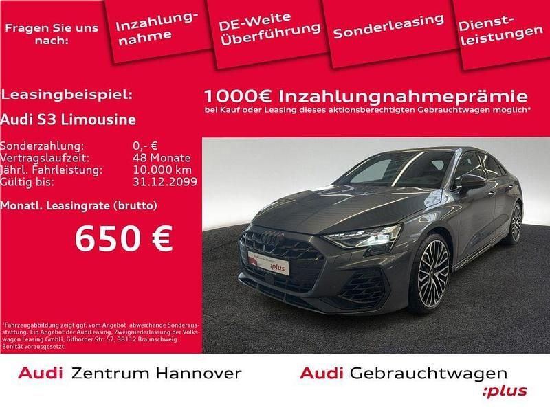 6y daytonagrau perleffekt (metallic) Gebraucht 2024 Audi S3 Sport Limousine | 48.950 € (Fairer Preis) - Bild 1/4