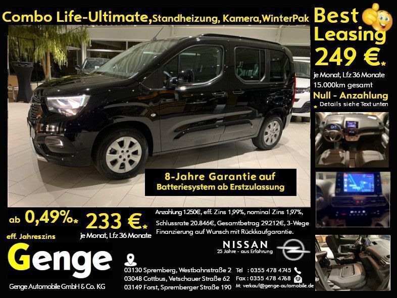 Schwarz Neu 2024 Opel Combo-e Life Ultimate Van / Kleinbus | 27.850 € - Bild 1/4