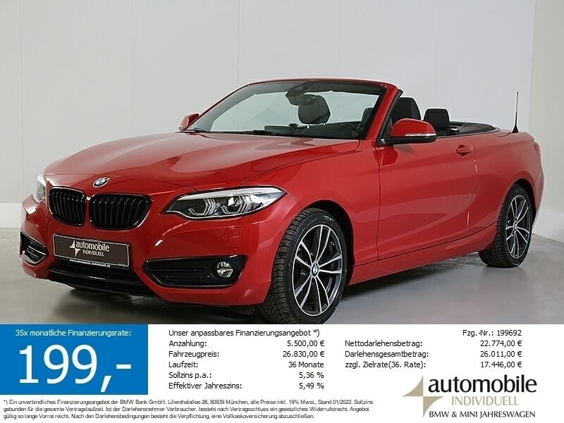 Gebraucht BMW 220 Sport Line 185 PS (136 kW) 2019 Rot Cabrio