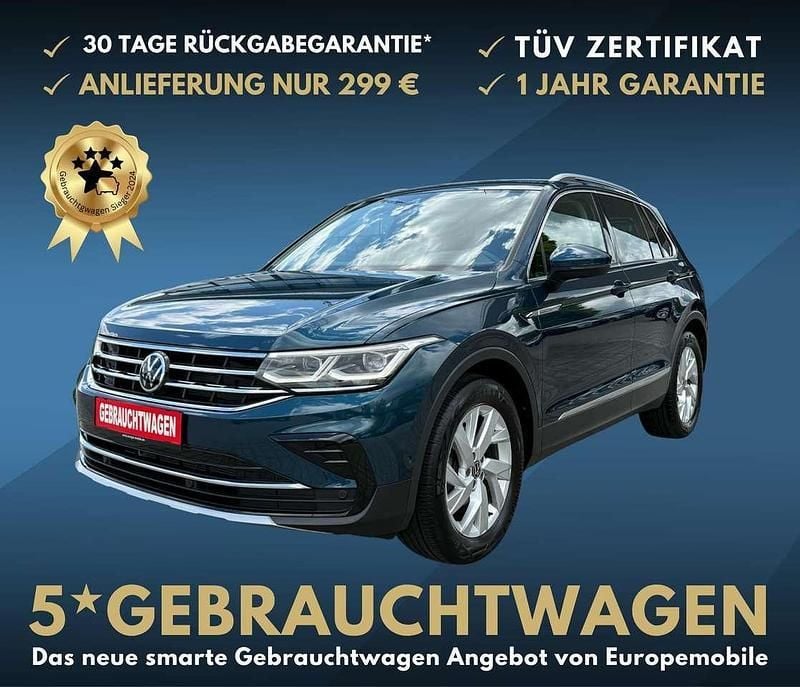 Nightshade blue metallic Gebraucht 2021 VW Tiguan Elegance SUV | 27.990 € (Guter Preis) - Bild 1/2