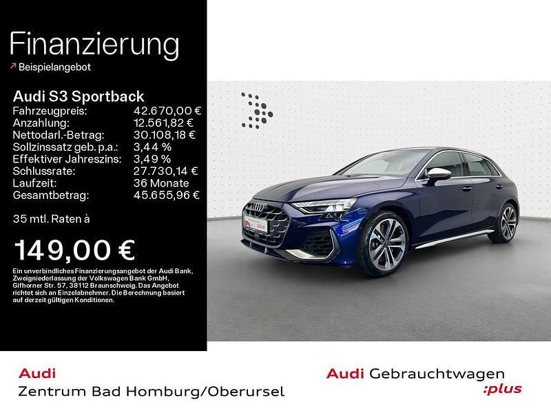 Navarrablau metallic Gebraucht 2024 Audi S3 Ambiente Limousine | 42.670 € - Bild 1/4