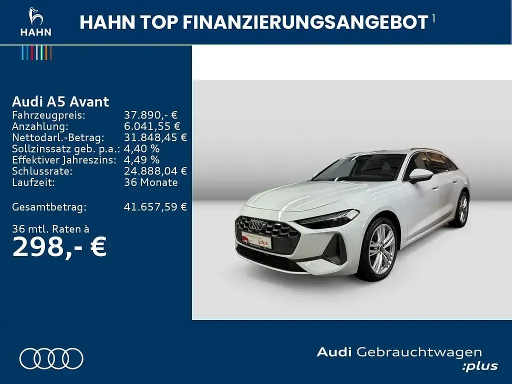 Gebraucht Audi A5 Advanced 150 PS (110 kW) 2025 Gletscherweiß metallic Kombi