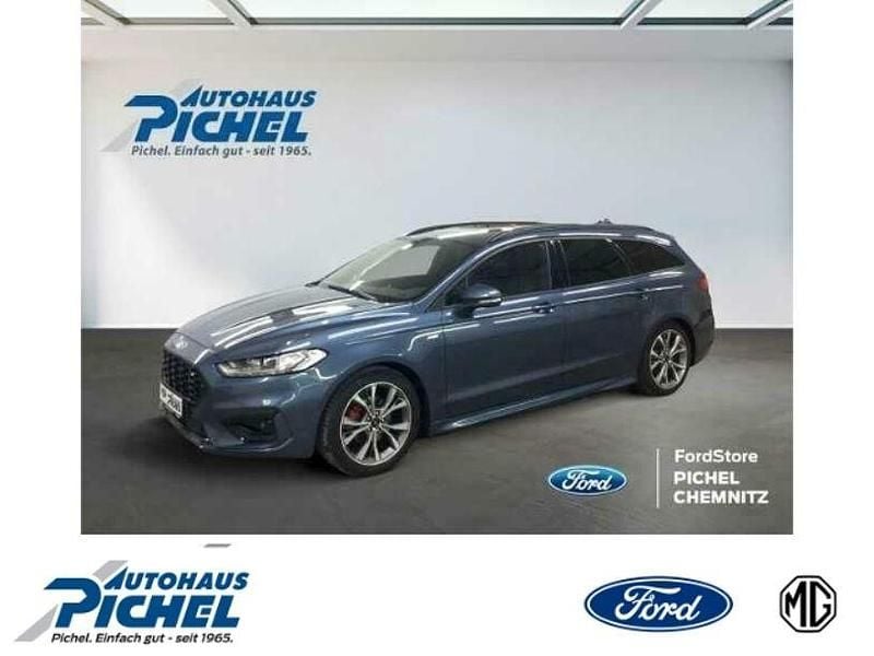 Chromablau metallic (metallic) Gebraucht 2020 Ford Mondeo ST-Line Kombi | 28.300 € - Bild 1/4