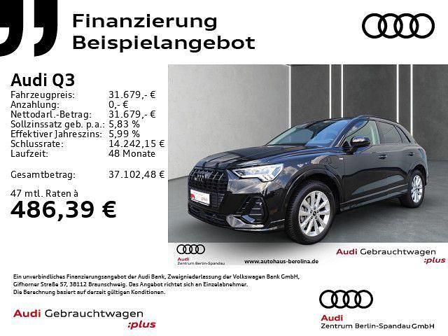 Mythosschwarz metallic Gebraucht 2022 Audi Q3 S-Line SUV | 31.679 € (Superpreis) - Bild 1/4